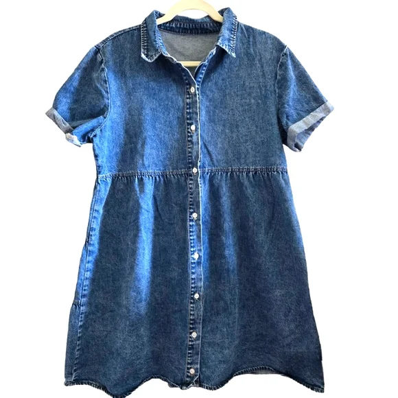 white christmas dresses Well Known Lavender Denim Babydoll Dress, Medium - The Mint Julep Boutique